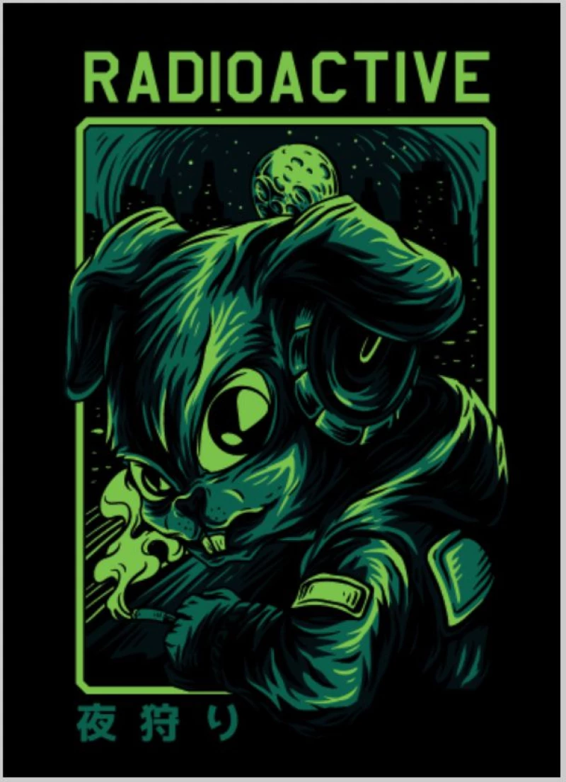 Radioactive Mutant Rabbit Φουτερ - WHITE