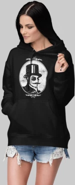 Lupin Φούτερ με κουκούλα W - BLACK