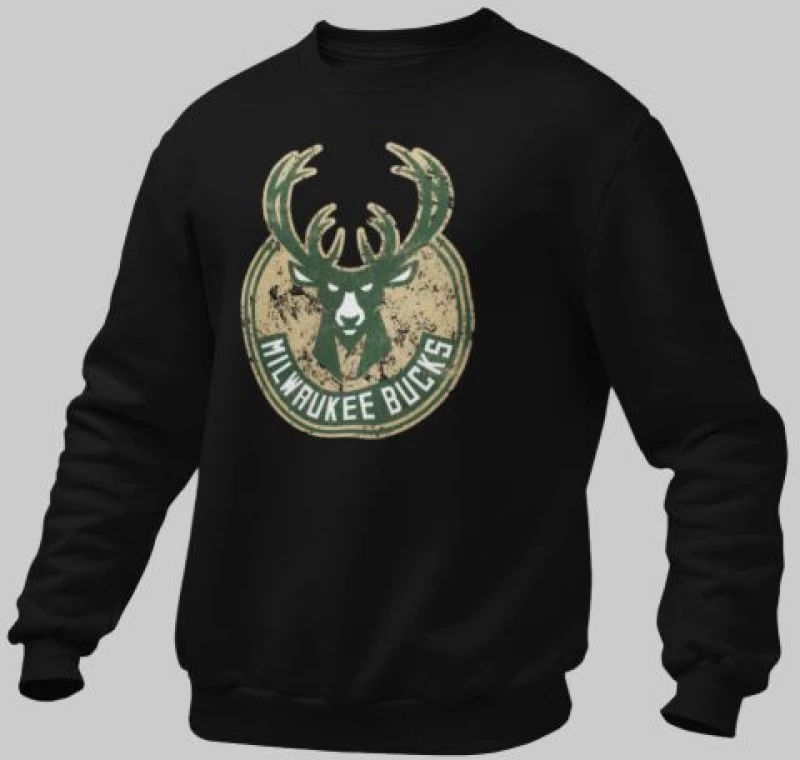 Milwaukee Bucks Kids Sweatshirt (Replica) - GREY MELANGE