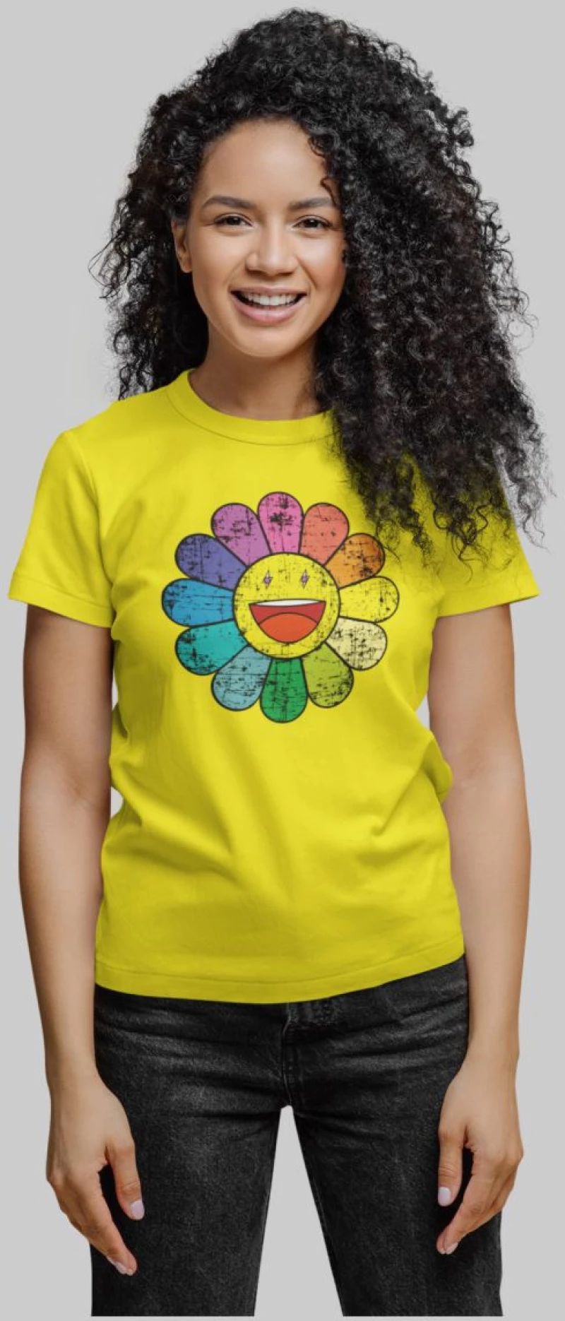 J balvin Flower w t-shirt - LEMON