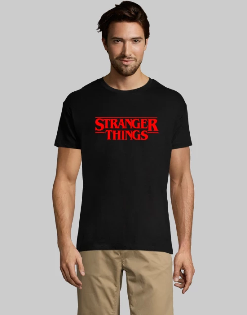 Stranger things t-shirt - BLACK