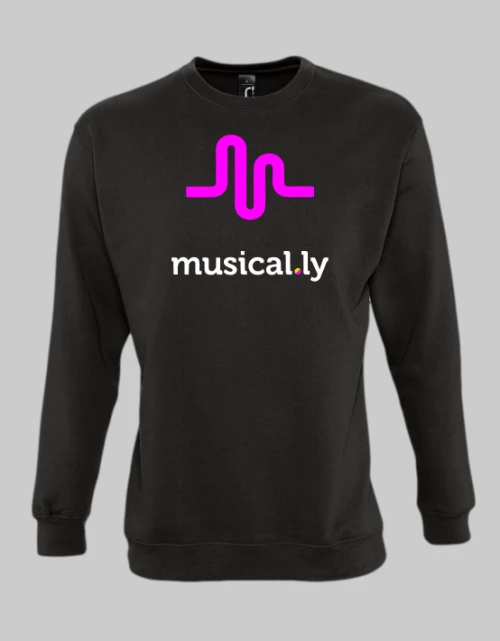 musically sweatshirt - BLACK