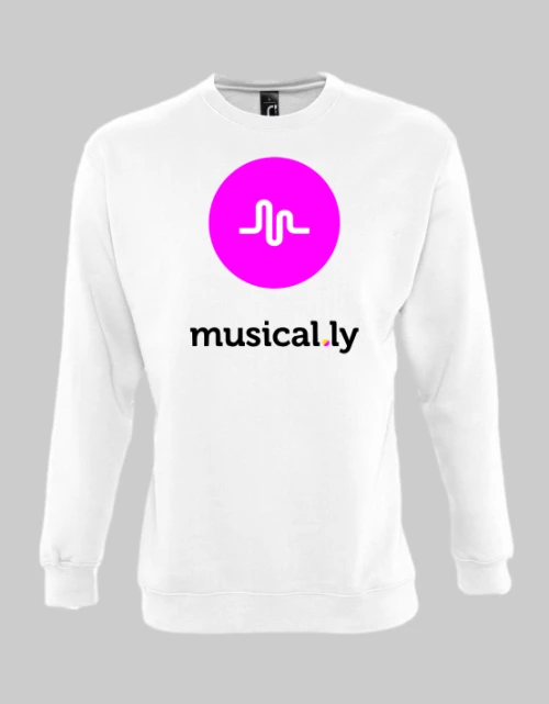musical.ly Sweatshirt - WHITE