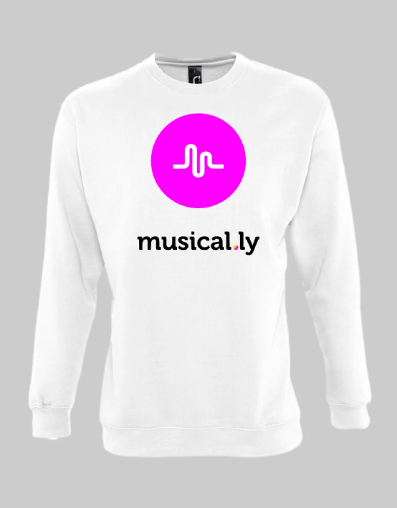 musical.ly Sweatshirt - WHITE