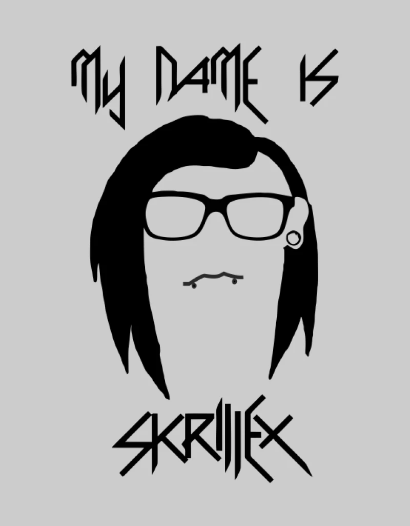 Skrillex W T-shirt - BLACK