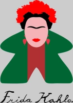 Frida Kahlo Meeple μακρυμάνικο T-shirt - ORANGE