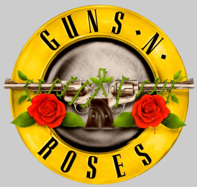 Guns N' Roses Logo μακρυμάνικο w T-shirt - BLACK