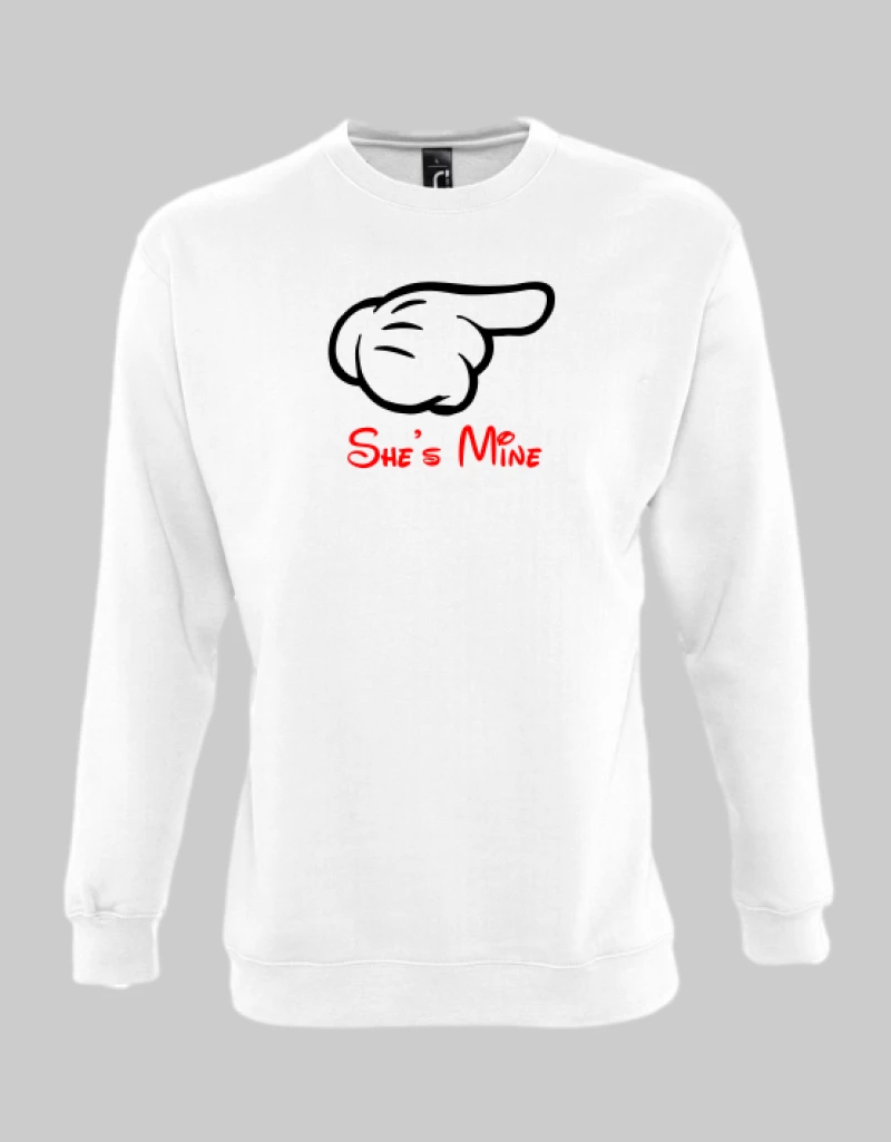 She's Mine Sweatshirt - WHITE