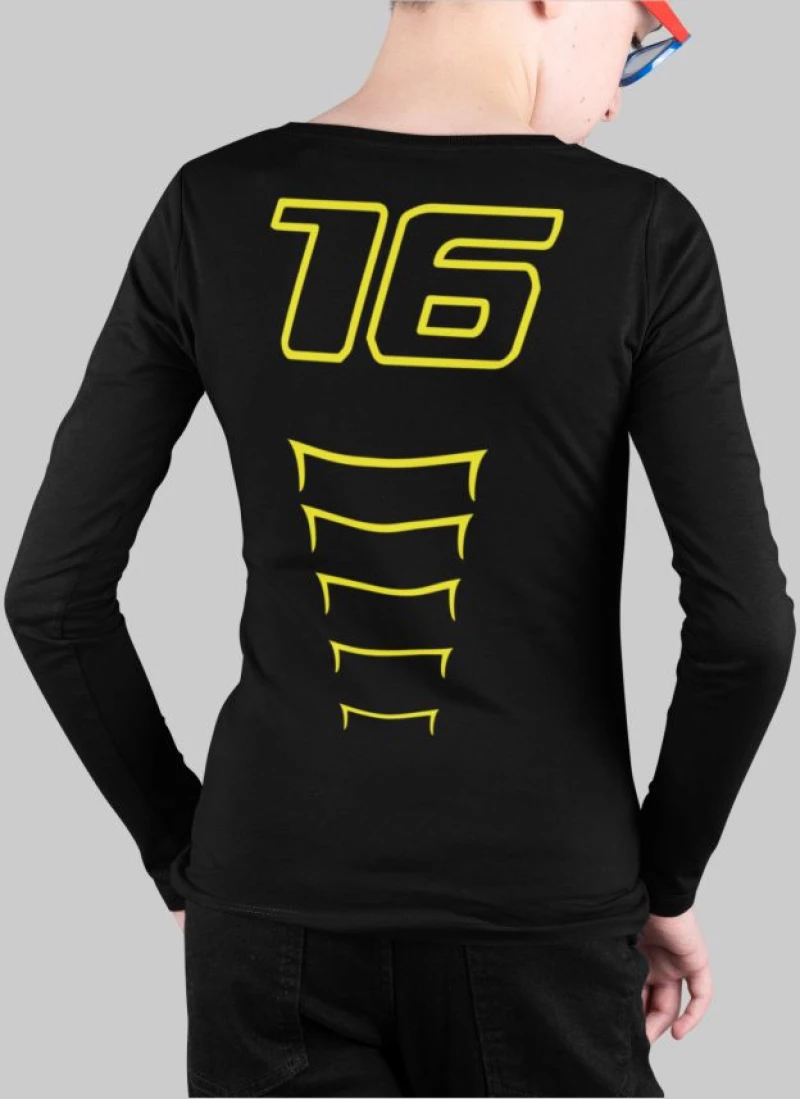 Charles Leclerc Ferrari παιδικό μακρυμάνικο T-shirt - BLACK