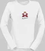 Da Vinci Meeple μακρυμάνικο w T-shirt - WHITE