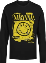Nirvana μακρυμάνικο t-shirt - BLACK