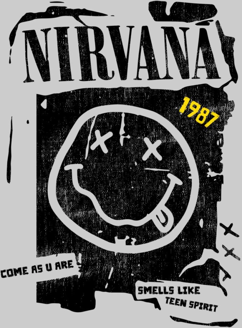 Nirvana μακρυμάνικο t-shirt - BLACK