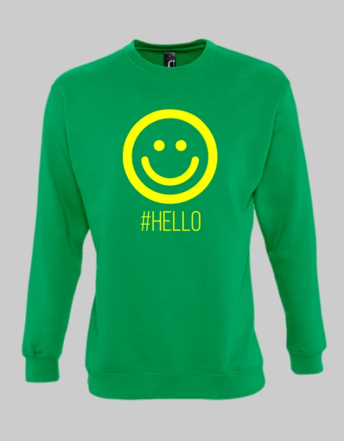 Hello sweatshirt - KELLY GREEN