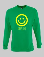 Hello sweatshirt - KELLY GREEN