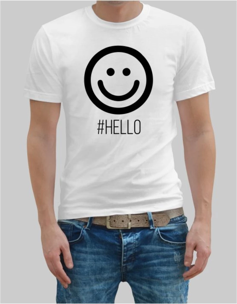 Hello man t-shirt - WHITE