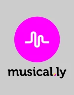 musical.ly W t-shirt - BLACK
