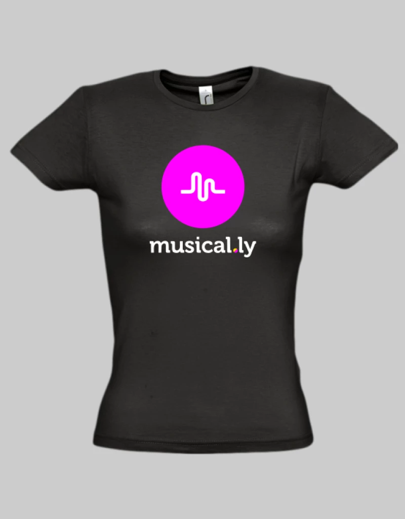 musical.ly W t-shirt - BLACK