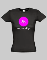musical.ly W t-shirt - BLACK