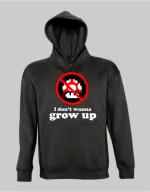 I Dont Wanna Grow Up Hoodie | Μαύρο