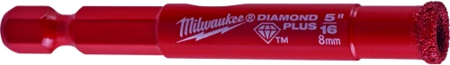 Ποτηροτρύπανο Αδαμάντινο MILWAUKEE DIAMOND PLUS 1/4" 8mm