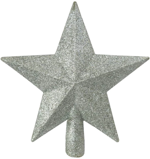 Κορυφή Αστέρι Ασημί Glitter 20cm