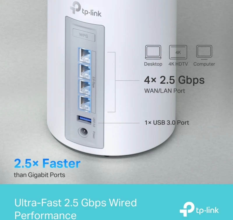 TP-LINK Deco BE65 BE9300 Whole Home Mesh WiFi 7 System 1 Pack