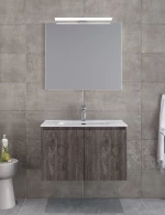 Έπιπλο Μπάνιου Furnibath Madrid 80C Royal Grey Βάση,Νιπτήρας,Καθρέφτης(5MD80CGR)