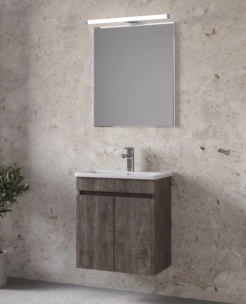 Έπιπλο Μπάνιου Furnibath Valencia 55 Royal Grey Βάση,Νιπτήρας,Καθρέφτης (6VL55CGR)