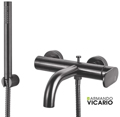 ΜΠΑΤ.ΛΟΥΤΡΟΥ SLIM VICARIO BLACK BRUSHED