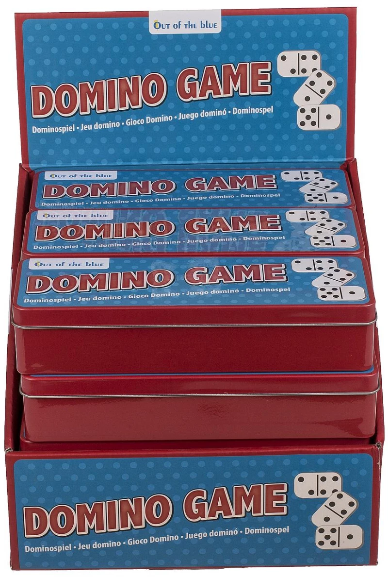 Επιτραπέζιο Παιχνίδι Domino Με 28 Κομμάτια Σε Μεταλλικό Κουτί