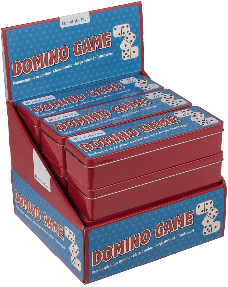Επιτραπέζιο Παιχνίδι Domino Με 28 Κομμάτια Σε Μεταλλικό Κουτί