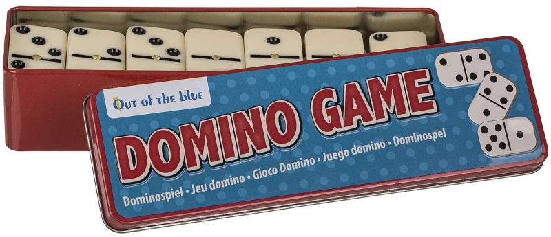 Επιτραπέζιο Παιχνίδι Domino Με 28 Κομμάτια Σε Μεταλλικό Κουτί