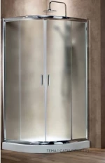 Καμπίνα Ντους New Tema Ημικυκλική Frosted 80x80x180 cm