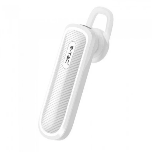 Ακουστικό Bluetooth 70 mAh για κινητά εμβέλειας 10μ VT-6700 V-TAC 7701 Λευκό