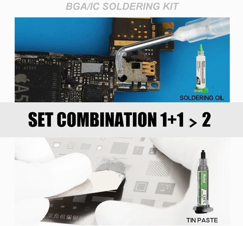 KAISI BGA/IC κιτ πάστας συγκόλλησης KAI-338  217 °C  25g & 5cc