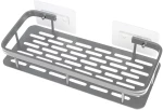 HOME USE ράφι τοίχου HUH-0161  μεταλλικό  30x5x13cm  ασημί