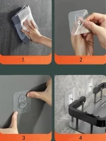HOME USE ράφι τοίχου HUH-0161  μεταλλικό  30x5x13cm  ασημί