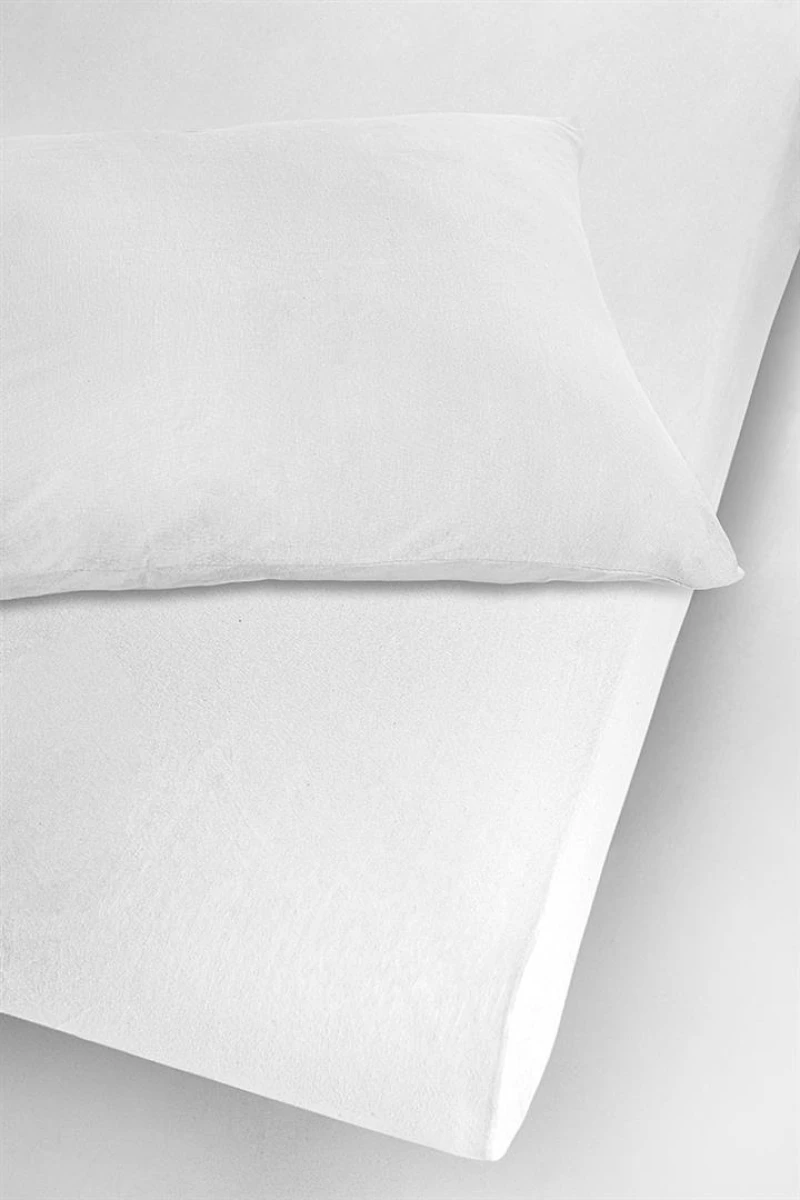 Επίστρωμα αδιάβροχο La Luna Bamboo Jersey Λευκό Διπλό 160 x 200