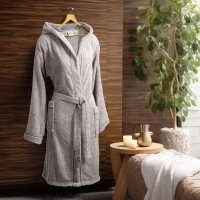 Μπουρνούζι με κουκούλα Art 3423 Γκρι   - 2XL