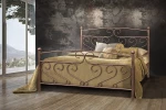 Μεταλλικό κρεβάτι Metal Casa Κως Εκρού 150 x 200