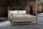 Μεταλλικό κρεβάτι Metal Casa Ρόδος Εκρού 150 x 200
