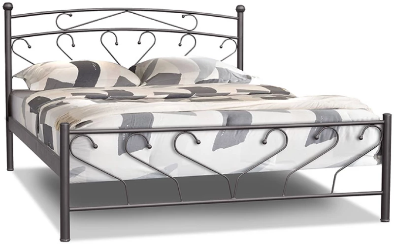 Μεταλλικό κρεβάτι Metal Casa Σύρος Μαύρο 110 x 200