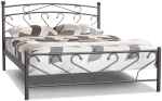Μεταλλικό κρεβάτι Metal Casa Σύρος Μαύρο 110 x 200