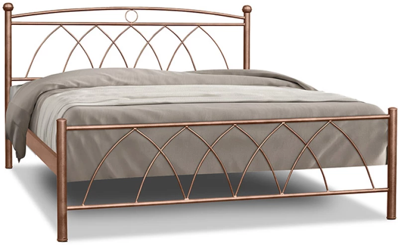 Μεταλλικό κρεβάτι Metal Casa Μύκονος Καφέ 100 x 200