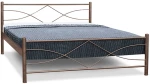 Μεταλλικό κρεβάτι Metal Casa Άστρο Εκρού 90 x 200