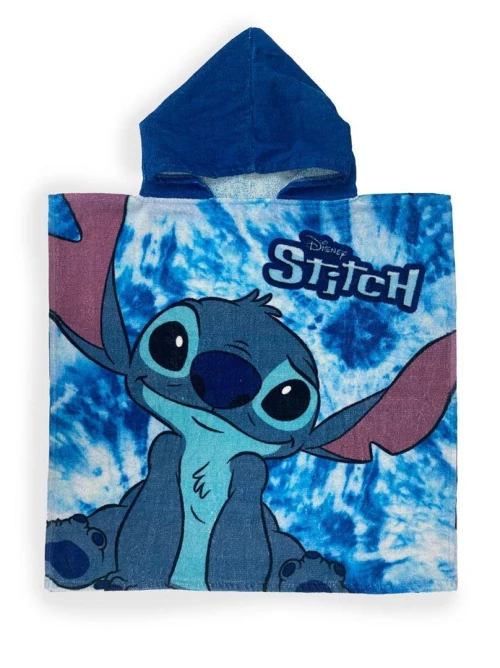 Πόντσο Θαλάσσης Quick Dry Disney Home Lilo & Stitch 35 50X100 Sky Blue 100% Microfiber - -