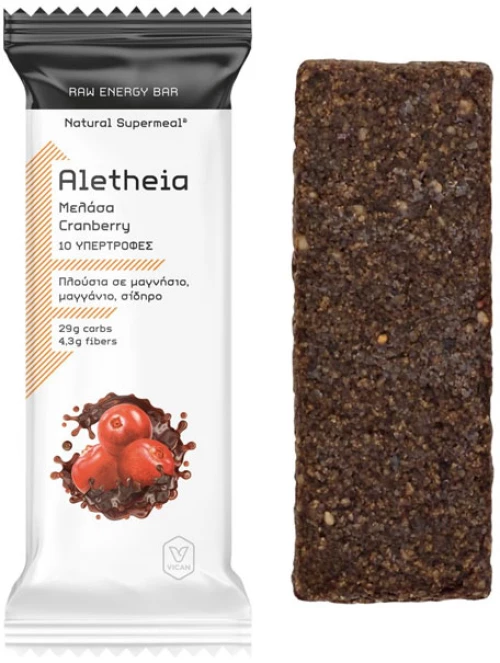 Aletheia | Raw Energy Bar |  Μελάσα & Cranberry | 50gr.