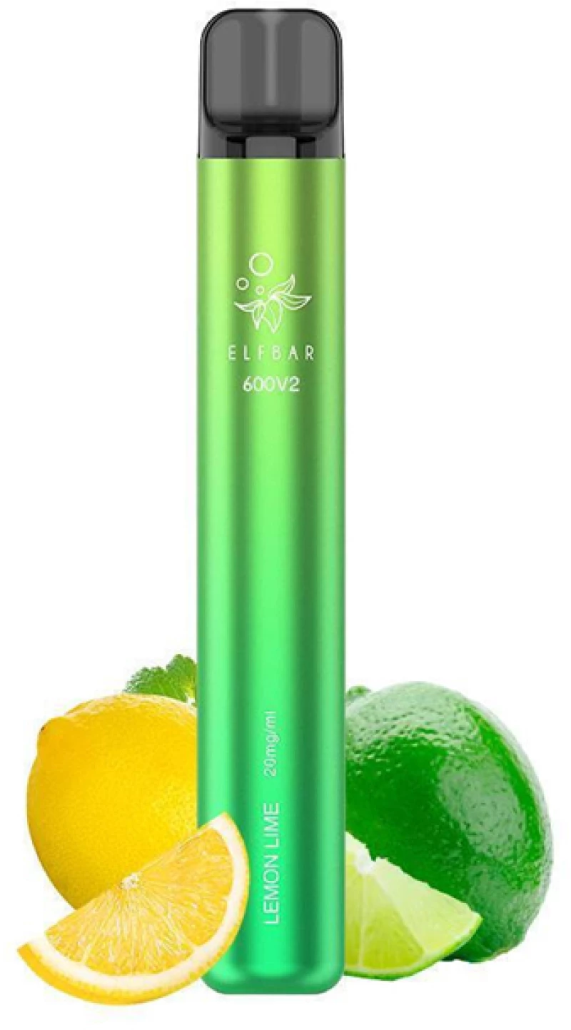 Elf Bar 600 V2 Lemon Lime Disposable Pod Kit 2ml με Ενσωματωμένη Μπαταρία 20mg