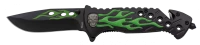 ΣΟΥΓΙΑΣ ALBAINOX, Green aluminium penknife. Saw, blade 8.5cm, 18914
