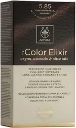 Apivita My Color Elixir Μόνιμη Βαφή Μαλλιών Χωρίς Αμμωνία - 5.85 Καστανό Ανοιχτό Περλέ